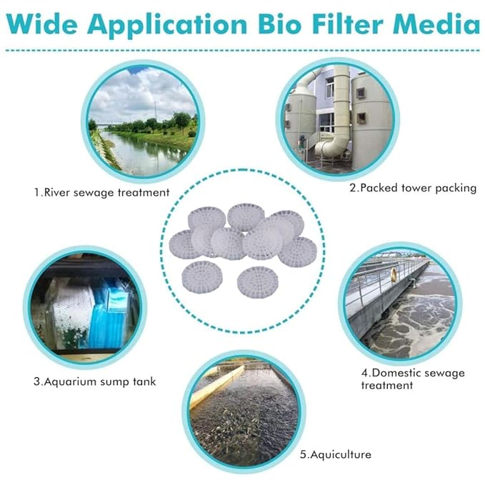 Petzlifeworld K5 Media, Moving Bed Biofilm Reactor (MBBR) Bio Filter Media