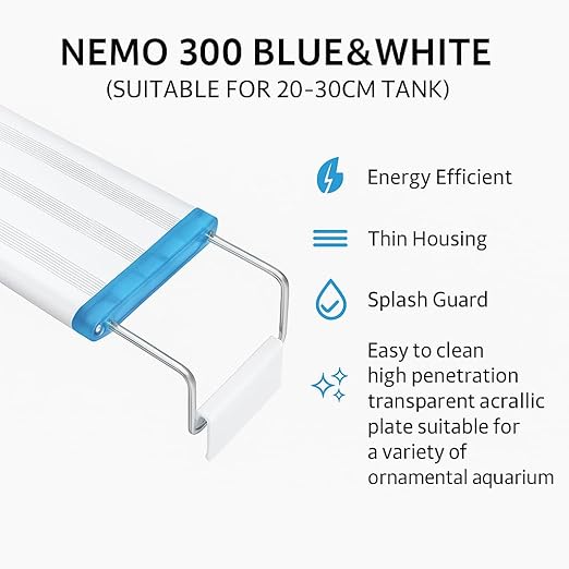 Nemo P-300  Aquarium LED Light – Suitable for 20–30 cm Tanks | Energy Efficient, High Color Rendering, Ultra-Thin Design