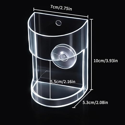 petzlifeworld  M65 Transparent Fish Feeding Chamber Aquarium Feeding Ring with Suction Cup | Prevents Food Waste & Keeps Tank Clean | Ideal for Betta, Guppy & Community Fish Tanks