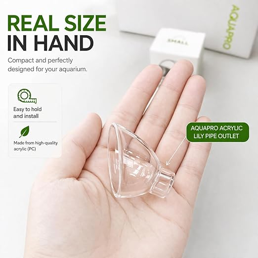 Petzlifeworld Aquapro Acrylic Lily Pipe Outlet (PC) | Crystal Clear Aquarium Outflow | Smooth Water Circulation | Premium Acrylic Build | Compatible with Aquapro Lily Pipes | Leak-Free Fit