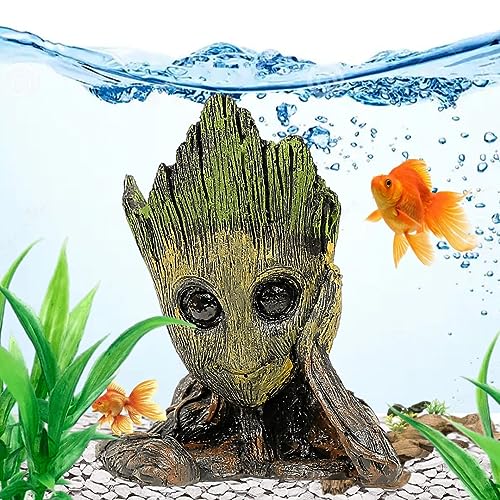 Petzlifeworld 6.5 Inch (16 * 13 * 10 Cm) Groot for Aquarium Fish Tank Decoration and Home Decoration | Hallow Fibre Material | Realistic Look