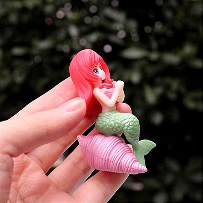 PetzLifeworld Miniature Mermaid Cute Resin Toys for Aquarium Fish Tank Decoration and Desk, Terrarium, Cake and Indoor DIY Decorations