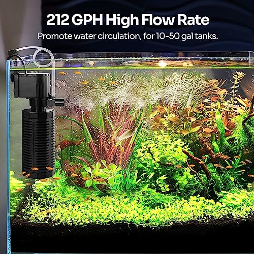 BluePet Aquarium Internal Filter for Aquarium Fish Tank | Suitable for Both Fresh and Salt Water ( Power : 15W | Output : 880L/H)