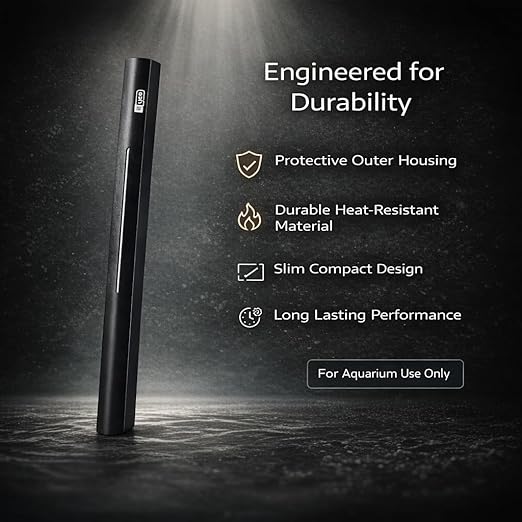 petzlifeworld  Aquarium UV Protector – Heat Resistant Outer Safety Cover for UV Tubes – Slim Compact Design with Mounting Clips – Durable UV Tube Protector (UV Light Not Included)