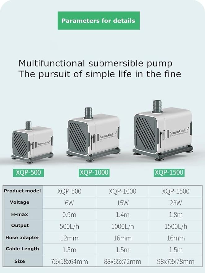 Sunsun Xiaoli  XQP Series Ultra-Quiet Multi-Function Submersible Pump