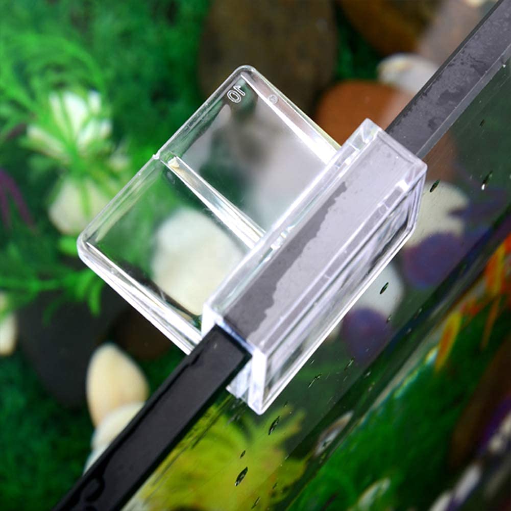 PetzLifeworld 6 Pcs Transparent Acrylic Fish Tank Top Glass Cover Support Clip Lid Holder Support