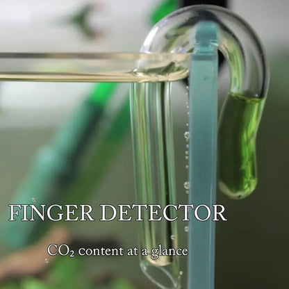 Petzlifeworld Glass Co2 Hanging Indicator (J Shaped) with Co2 Liquid Solution (15Ml) | Drop Checker for Planted Aquarium