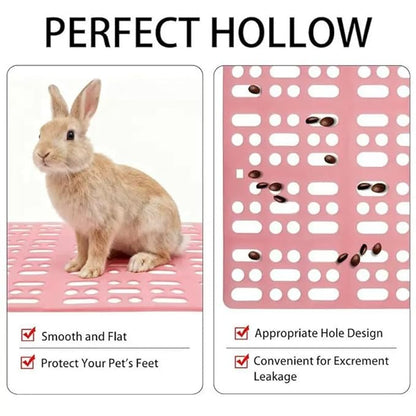 Petzlifeworld (34 * 25 Cm) Pet Cage Mat for Rabbit, Guinea Pig, Hamster Waterproof Plastic Feet Pads | Non-Slip Resting Floor Mats For Cats, Dogs, Bunny | Water Proof | Easy To Clean Cage Pads, Pink