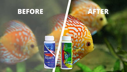 Petzlifeworld Aquatic Remedies Aquarium Fish Tank Water Clarifier | Quickly Removes Cloudiness | Makes Crystal Clear Fish Tanks (Aqua Clear 120Ml+Ucf 120 Ml Combopack 2 * 120-240Ml)