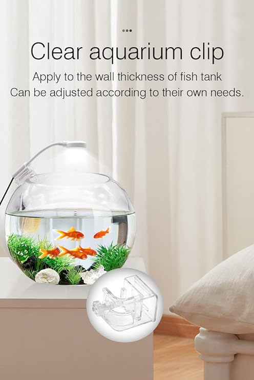 Petzlifeworld Aquarium Nano Mini Small Fish Tank Multimode Wrgb Adjustable Bowl Clip On Light