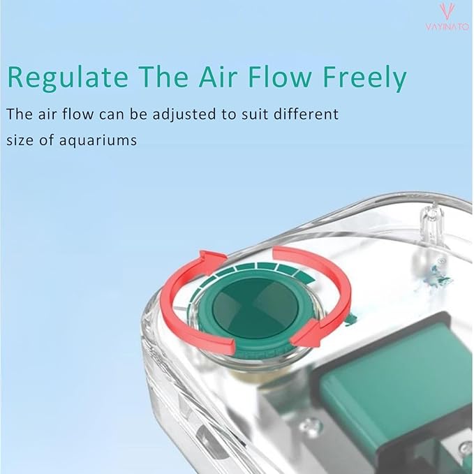 SOBO Transparent Large Volume Quiet air Pump with Adjustable Flow Control Vale for Aquarium Fish Tank | Super Silent Design