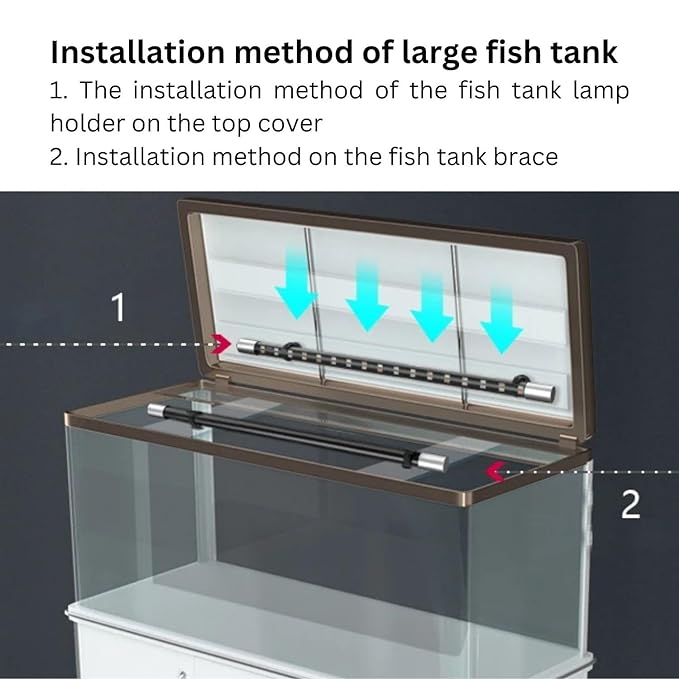 Blue Pet Glass Aquarium Submersible LED Light/Lamp for Fish Tank (Light Color: Blue + White)