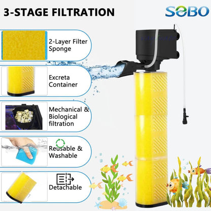 Sobo Aquarium Internal Filter (WP-6001| 40W | 2800 L/H)