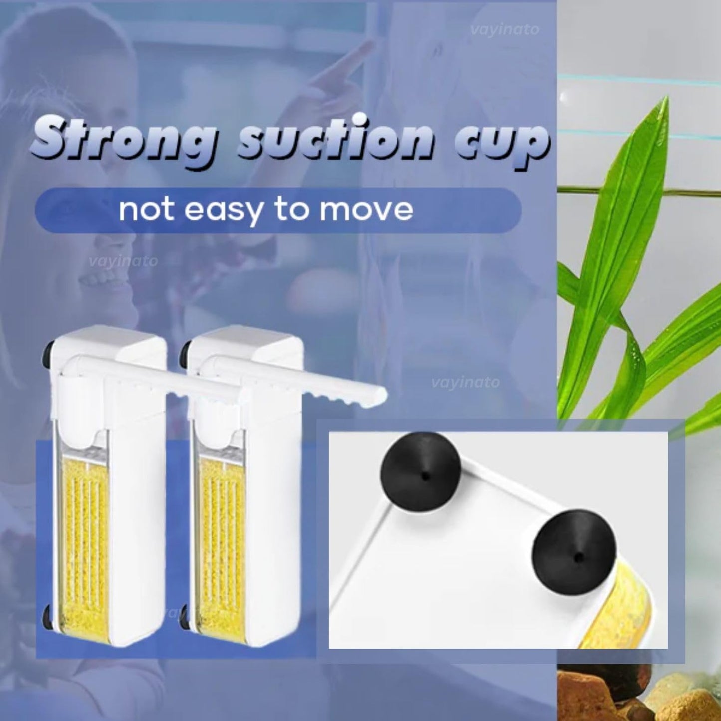 Petzlifeworld 3-in-1 Nano Waterfall Filter for Water Purification, Circulation, Oxygen
