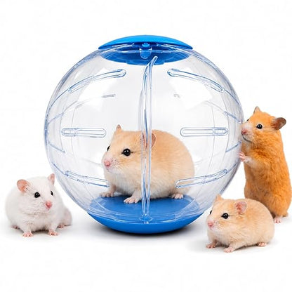 Petzlifeworld Large Hamster Exercise Ball 14CM Transparent Running Ball | Safe Lock Design | Small Animal Exercise Toy for Syrian Hamsters, Mice & Rodents | Cage Accessories & Play Toy