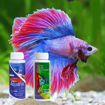 Petzlifeworld Aquatic Remedies Aquarium Fish Tank Water Clarifier | Quickly Removes Cloudiness | Makes Crystal Clear Fish Tanks (Aqua Clear 120Ml+Ucf 120 Ml Combopack 2 * 120-240Ml)