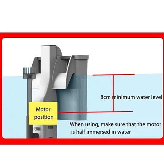 Sunsun XBA-200 | 2W | 200L/H | Suitable for 1.5 Feet Aquarium Fish Tank Water Fall Style Hang On Filter with Surface Skimmer