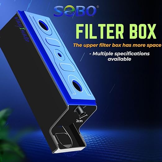 Sobo WP-780F | 10W | 800L/Hr | Suitable for 30cm - 42cm Tank Aquarium Top Filter with 1 Feet Sponge | Efficient Filtration for Clean & Clear Water Maintain