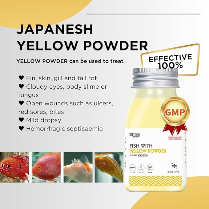YEE 50g Japanesh Yellow Powder for Ornamental Fish and Aquarium Fish Care