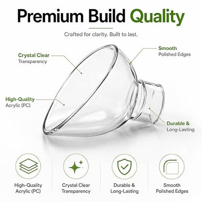 Petzlifeworld Aquapro Acrylic Lily Pipe Outlet (PC) | Crystal Clear Aquarium Outflow | Smooth Water Circulation | Premium Acrylic Build | Compatible with Aquapro Lily Pipes | Leak-Free Fit