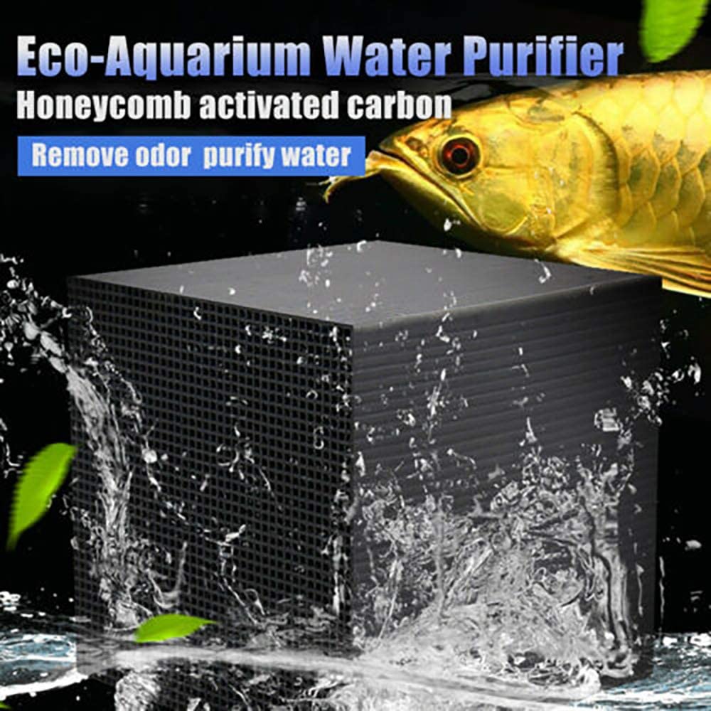 YEE Bee Cubic Aquarium Activated Charcoal Ultra Strong Water Purifier Magic Cube Fish Tank Filter Media (Size : 10x10x10CM)
