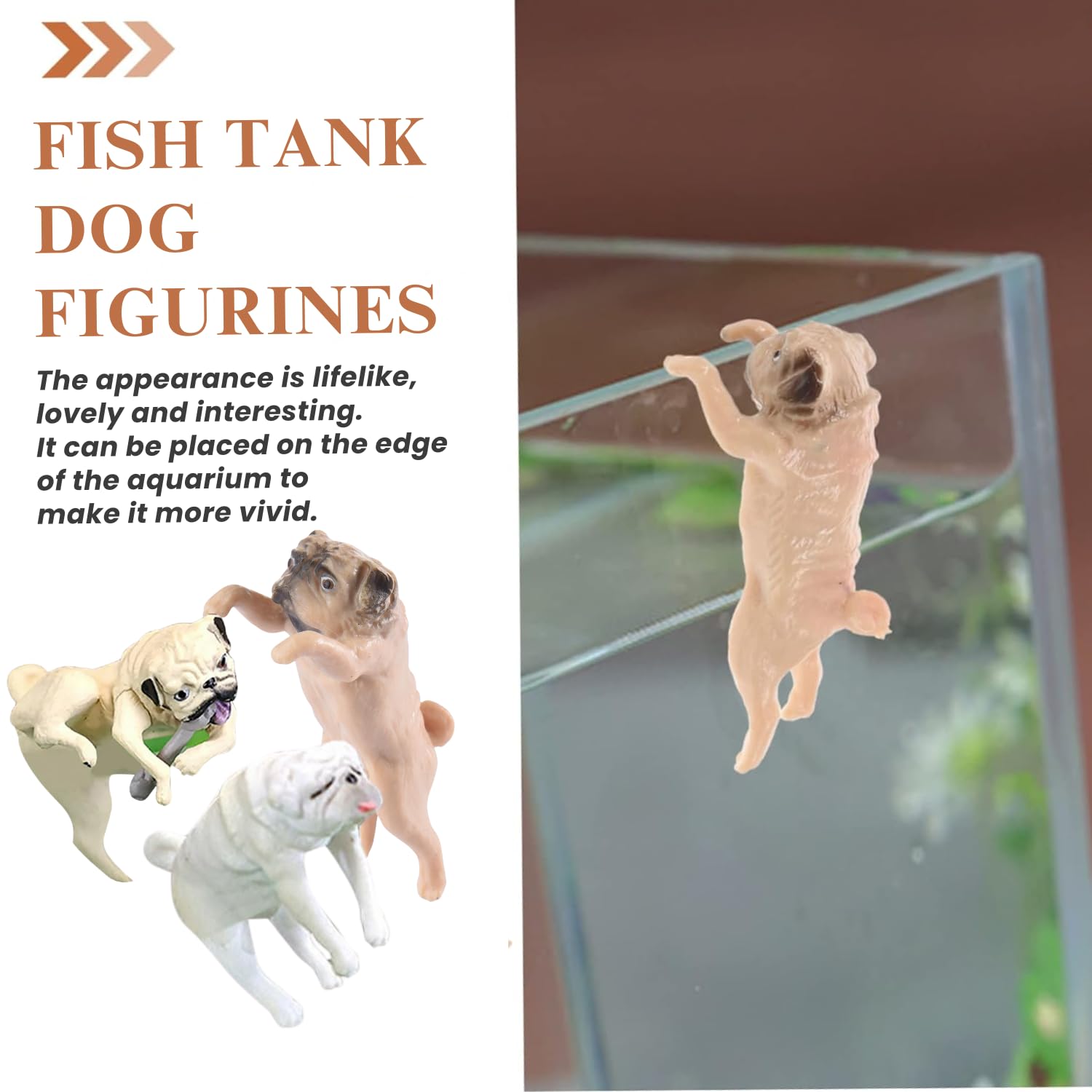 Petzlifeworld Pcs Cute Tiny Hanging Dog On Fish Tank, Flower Pot Climber Mini Dog Statue