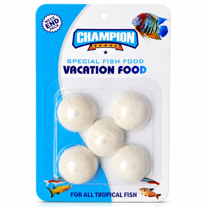 petzlifeworld Champion Vacation Fish Food Tablets Pack of 3 | Slow Dissolving Weekend & Holiday Feeding Blocks | Automatic Fish Feeder Food for Tropical Aquarium Fish | Clean Water Formula