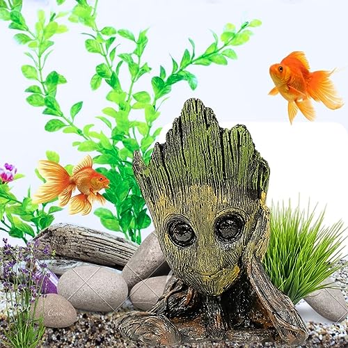 Petzlifeworld 6.5 Inch (16 * 13 * 10 Cm) Groot for Aquarium Fish Tank Decoration and Home Decoration | Hallow Fibre Material | Realistic Look
