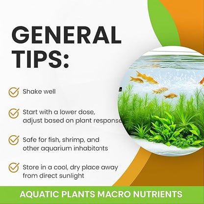 Aquatic Remedies Plant Food 120ml – Complete Macro Nutrients (N, P, K). Boosts Aquatic Plant Growth, Color, Health & Photosynthesis Naturally