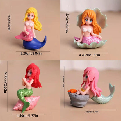 Petzlifeworld Miniature Mermaid (3 Pcs-Any Mermaid) Cute Resin Toys for Aquarium Fish Tank Decoration