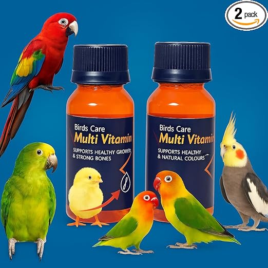 Birds Care Multi Vitamin 60ML (Pack of 2) for All Birds Health Supplements by Petzlifeworld