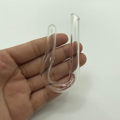 Petzlifeworld Glass Co2 Hanging Indicator (J Shaped) with Co2 Liquid Solution (15Ml) | Drop Checker for Planted Aquarium