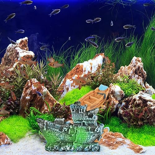 Petzlifeworld Aquarium Shipwreck Decorations Fish Tank Artificial Orna –  PetzLifeWorld