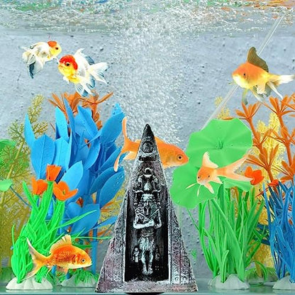 PetzLifeworld 6.5 Inch Ancient Egypt Pyramid for Aquarium and Home Decoration | 3D Structure | Hallow Fibre Material | Realistic Look