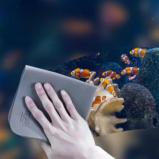 Yee Aquarium Fish Tank Glass Cleaning Cloth – Ultra Absorbent PVA Microfibre Towel, Lint-Free Non-Scratch Cleaner, Quick Dry Reusable Cloth for Crystal Clear Tank Glass