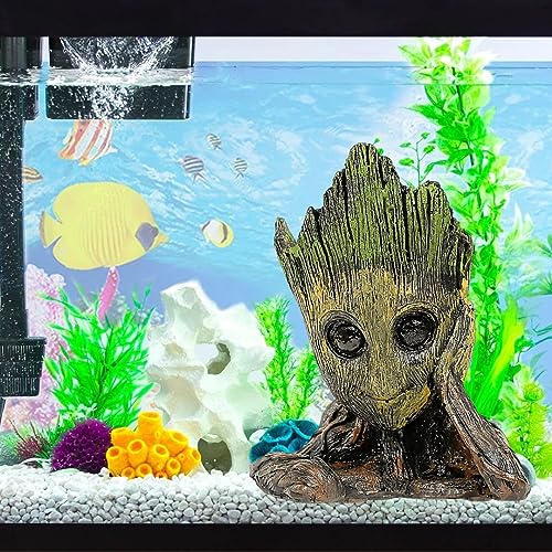 Petzlifeworld 6.5 Inch (16 * 13 * 10 Cm) Groot for Aquarium Fish Tank Decoration and Home Decoration | Hallow Fibre Material | Realistic Look