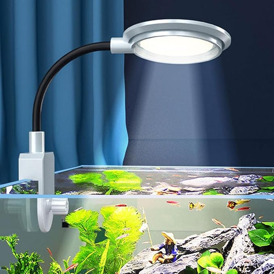 YEE Black and Grey 3 Watts USB Type Clip On Back LED Light for Aquarium Fish Tank and Bowl | 7000K | High Brighness | Water Splash Proof | Flexible Head