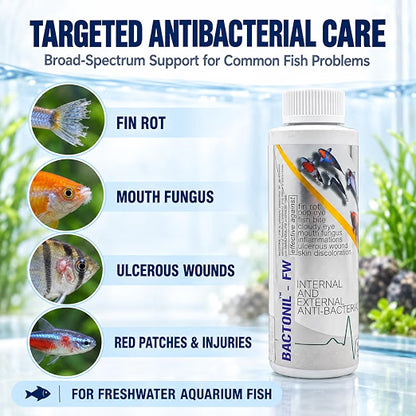 Aquatic Remedies 3-in-1 Freshwater Fish Care Combo – Paracidol FW + Bactonil FW + Aquaria Clear | 120 ml Each