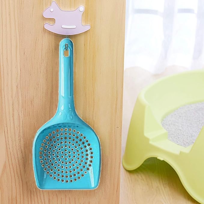 Petzlifeworld Pack of 2 Cat Litter Scoop (Small Hole + Big Hole) | Made of Plastic Material | Durable and Lightweight | Random Colour