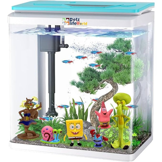 Petzlifeworld 6 Pcs Cute Spongebob Figure Model Aquarium Fish Tank Landscape Ornaments | Cute & Lifelike Ornaments for a Magical Underwater World