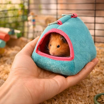 Petzlifeworld Warm Hamster Hideout Hanging Hammock Bed | Cozy Plush Sleeping Nest for Small Pets | Chew-Resistant Soft Pouch for Dwarf Hamster, Gerbil, Rat, Hedgehog & Sugar Glider