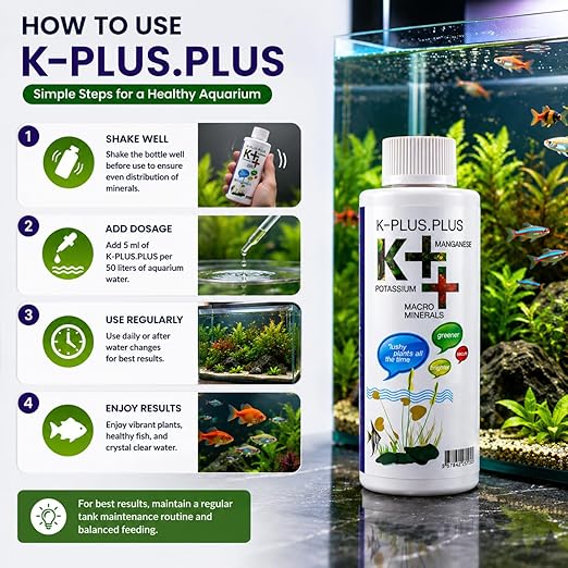petzlifeworld Aquatic Remedies K++ Aquarium Plant Fertilizer (220ml) | Potassium (K), Manganese (Mn) & Calcium (Ca) Mineral Enrichment for Aquatic Plant Growth | Suitable for Freshwater & Saltwater Aquariums