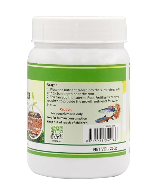 SFLORA Laterite Root Base Nutrient Substrate, 250G - LATERITE ROOT FERTILIZER for Lush Planted Aquarium, Suitable for a 200L Planted Aquarium Fish Tank