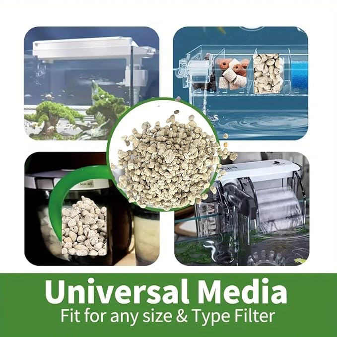 Petzlifeworld Pumix Stone Aquarium Filter Media | High-Porosity Bio Media for Hang On Back, Internal, Top & Canister Filters | Enhances Biological Filtration for Crystal Clear