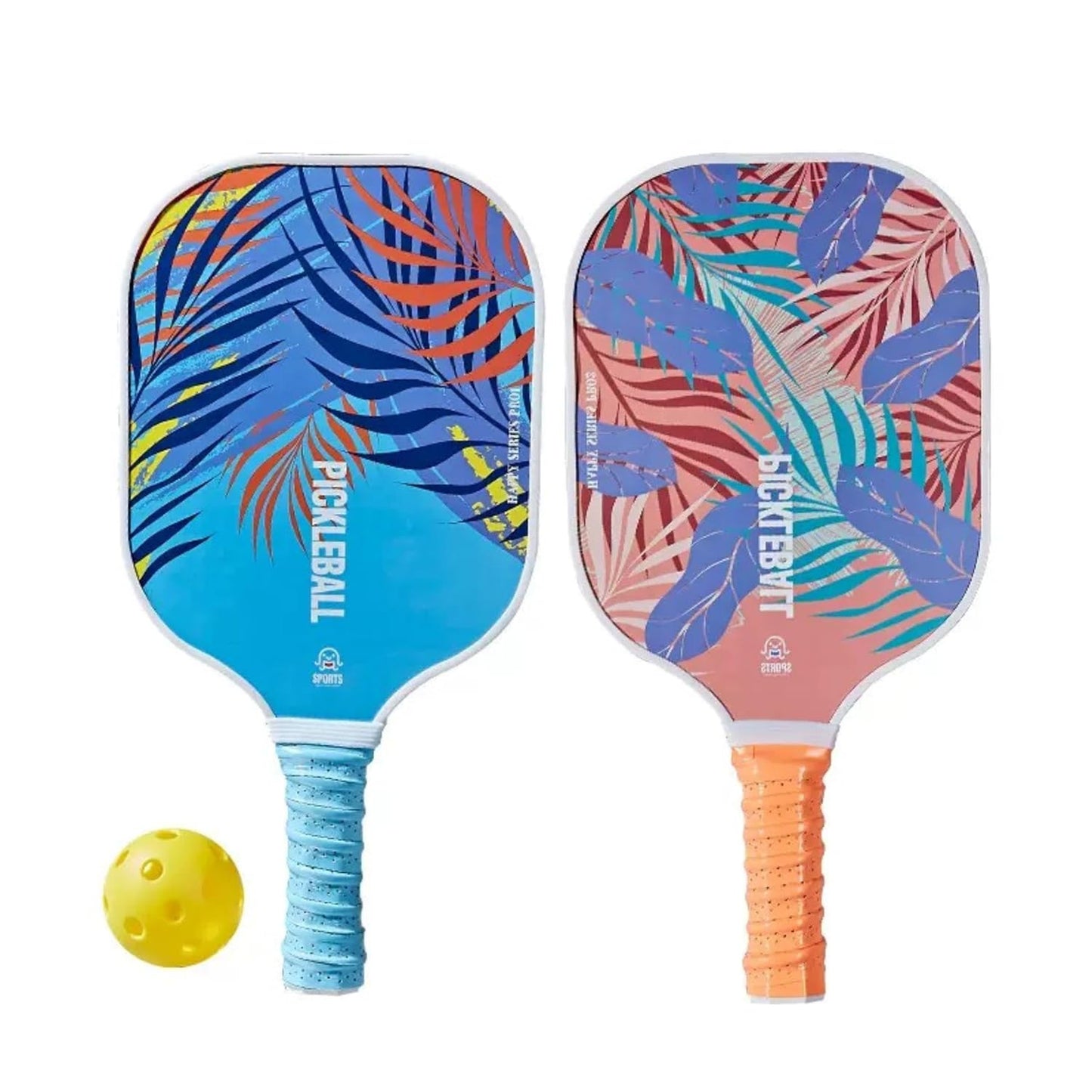 petzlifeworld Pickleball Beginners Combo Pack | 2 Paddles + 1 Ball with Hand Grip | Lightweight & Durable Starter Kit |48 * 7 Cm