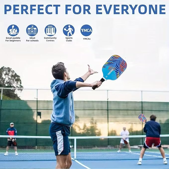 petzlifeworld Pickleball Beginners Combo Pack | 2 Paddles + 1 Ball with Hand Grip | Lightweight & Durable Starter Kit |48 * 7 Cm