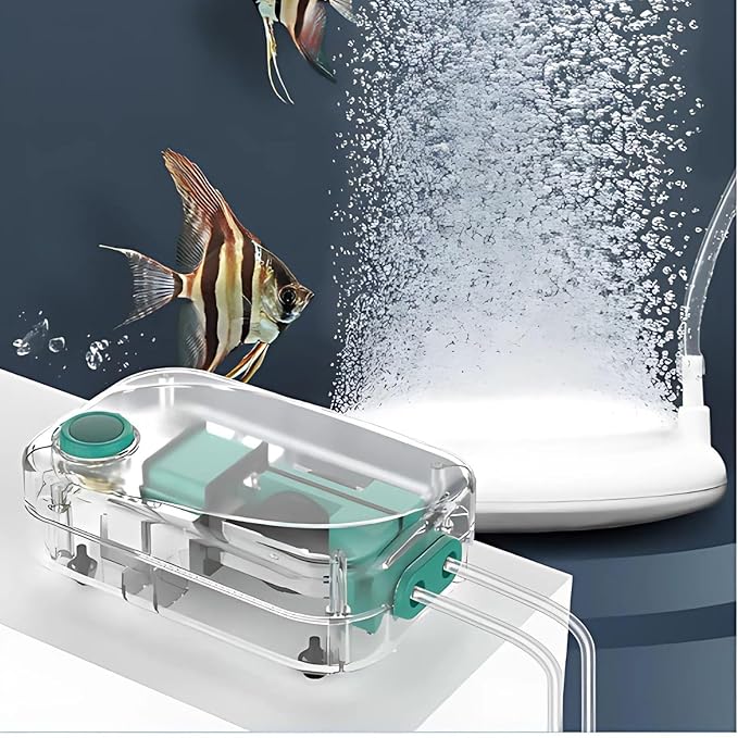 SOBO Transparent Large Volume Quiet air Pump with Adjustable Flow Control Vale for Aquarium Fish Tank | Super Silent Design