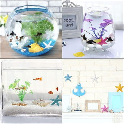 Petzlifeworld 2 Pcs Resin Starfish Aquarium Decoration Multi-Colored Aquarium Artificial Starfish(Random Colour Only)