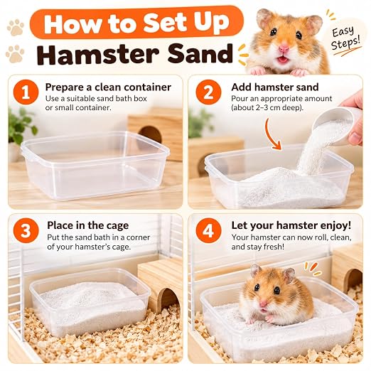 Petzlifeworld Scented Hamster Bath Sand 500g – Rose, Lavender, Green Apple & Lemon