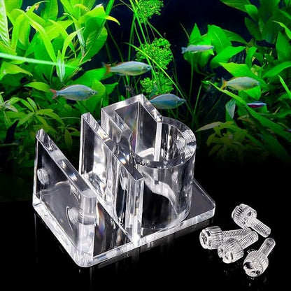 Petzlifeworld Acrylic Aquarium Fish Tank Lily Pipe Tube Holder